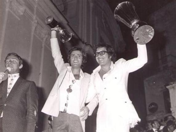 Gianni Nazzaro con Peppino Di Capri, vincitori dell’ultimo Festival di Napoli nel ‘70