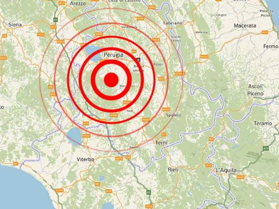 Terremoto Perugia oggi, scosse avvertite anche a Firenze, Siena e Arezzo
