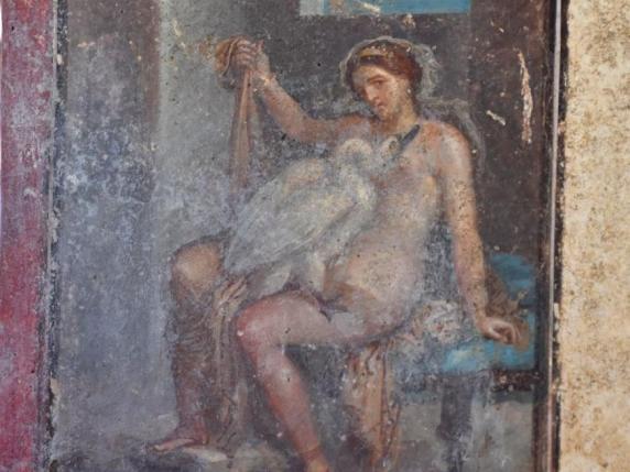 Leda e il cigno, tra le ultime scoperte negli scavi archieologici di Pompei