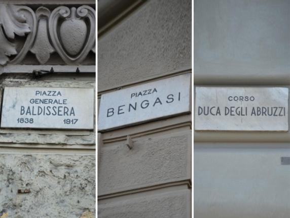 Torino, da piazza Baldissera a corso Duca degli Abruzzi: le strade che la sinistra vuole «cancellare»