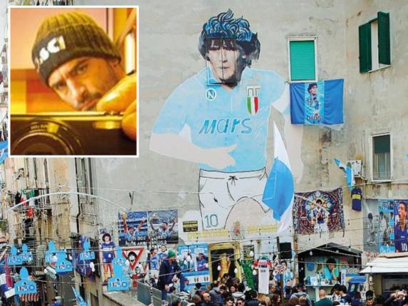 «Il mio Maradona, un murale restaurato con pezzi di rifiuti. E Diego mi ringraziò. Oggi è il sito più visitato a Napoli»