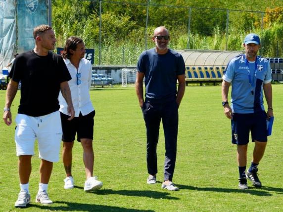 Francesco Totti, l'ex capitano giallorosso a Frosinone per il match del figlio Cristian