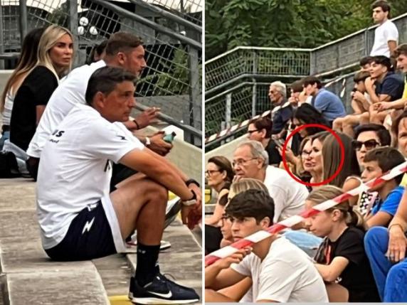 Ilary e Totti, incontro a Frosinone per la partita del figlio Cristian: sugli spalti c'è anche Noemi