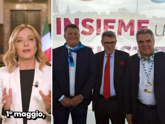 Primo maggio, Meloni: «Lo celebriamo con risposte concrete agli italiani». Landini: «Bonus 100 euro è spot elettorale»