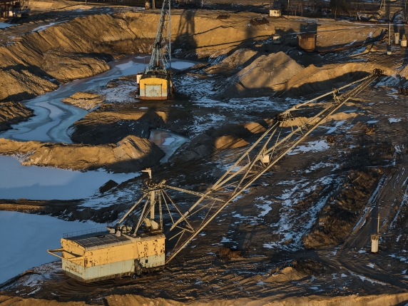 ZHYTOMYR REGION, UKRAINE - FEBRUARY 25: (EDITOR'S NOTE: No new use of feed image after March 27, 2025. After that date, image will need to be licensed from the website.) Bucket-wheel excavators mine rare earth materials on Ukrainian soil on February 25, 2025 in the Zhytomyr region of Ukraine. Despite the ongoing war, many mining companies across the country have continued their operations, extracting resources such as titanium, graphite, and beryllium. Ukraine and the United States have been negotiating a deal that would pay back American aid with revenue from Ukraine's minerals and other natural resources. Ukrainian President Zelensky has been reluctant to sign such a deal, saying recently that he is "not signing something that 10 generations of Ukrainians will have to repay." (Photo by Kostiantyn Liberov/Libkos/Getty Images)