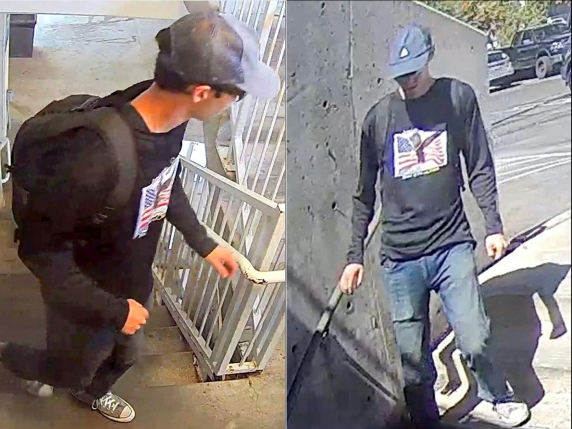 (COMBO) This combination of image released by the Federal Bureau of Investigation (FBI) on September 11, 2025 and created on September 11, 2025 shows photos of a person of interest in the investigation into the fatal shooting of Charlie Kirk that...