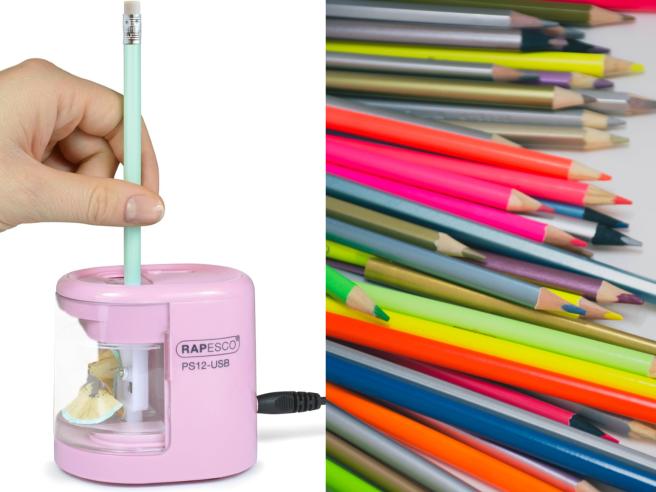 L'accessorio indispensabile per chi usa spesso matite e pastelli? Il temperamatite  elettrico