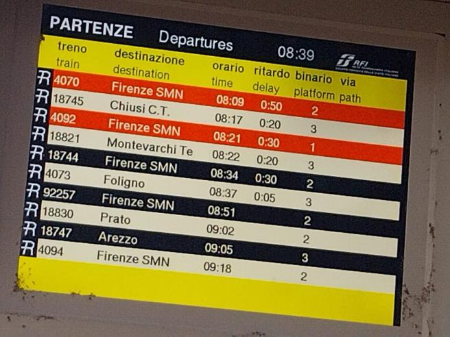 Arezzo l ira dei pendolari per i treni in tilt Intoppi ogni