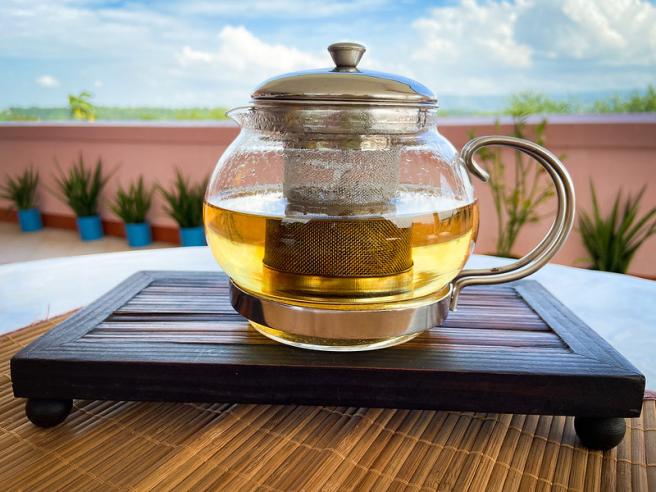 Teiera in vetro con filtro per il tè Kettle 1,5 L
