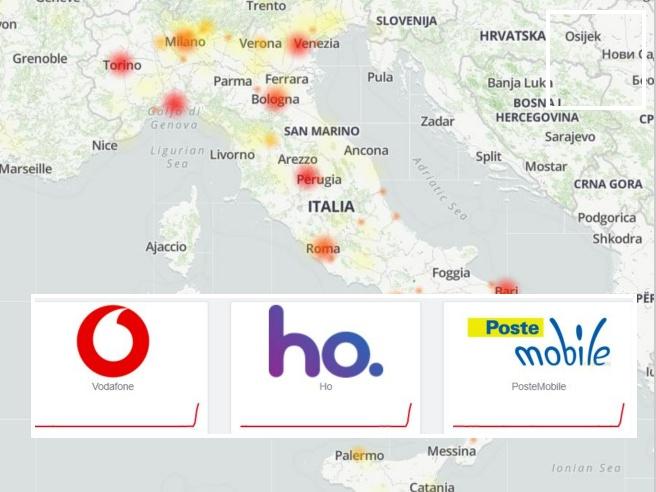 Vodafone down per due ore poi i problemi alla Rete internet sono