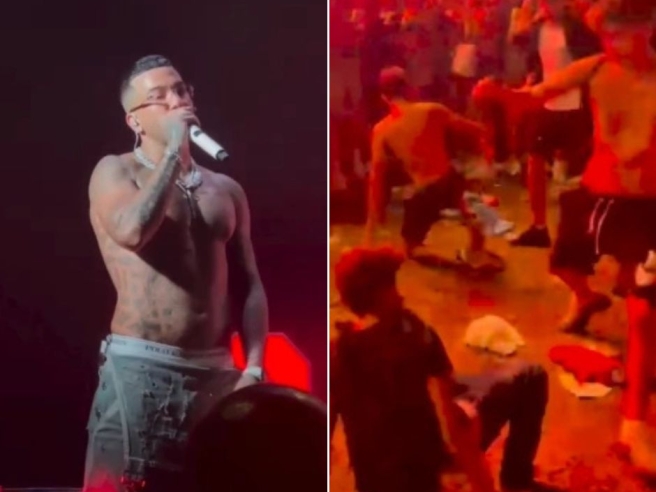Sfera Ebbasta, rissa al suo concerto e lui abbandona il palco. «Siete dei  babbi, non sapete divertirvi» | Corriere.it