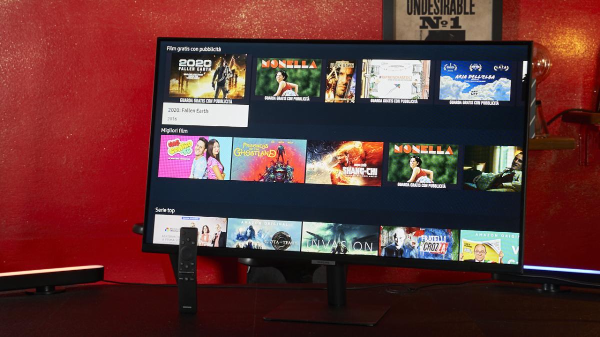 Samsung Smart Monitor M5: Netflix e Prime Video senza canone Rai