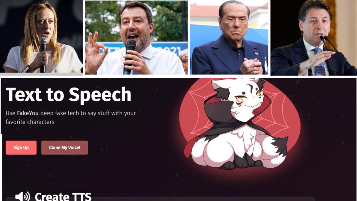 Deepfake audio: cosè FakeYou, il sito che può creare audio (finti) di  Meloni, Berlusconi, Salvini e Conte | Corriere.it