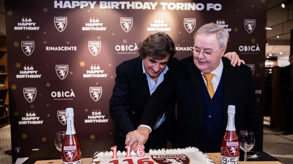 Calcio, Serie A, Festa di compleanno per il Torino FC, 117 anni, Rinascente, Cairo