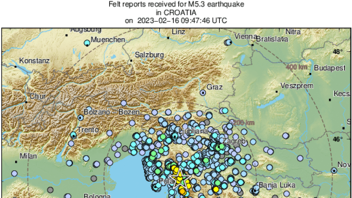 Terremoto Sullisola Di Krk La Scossa Avvertita Anche In Friuli Venezia Giulia E Veneto A 9217