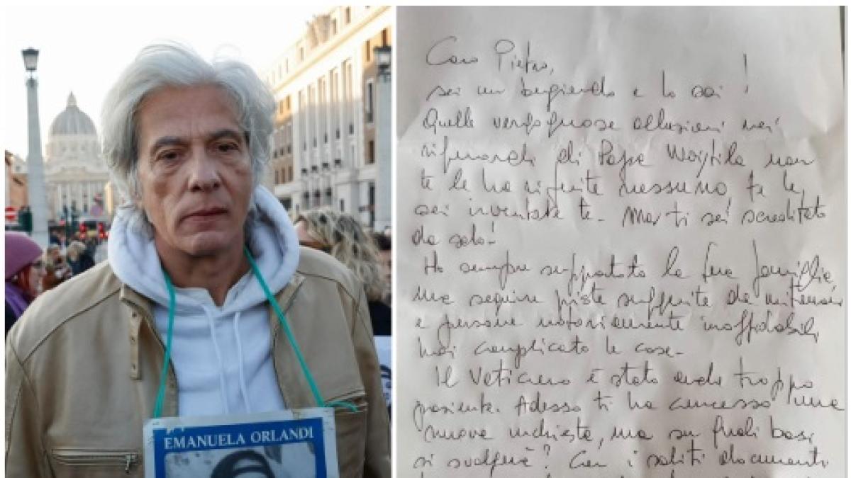 Caso Orlandi, Lettera A Pietro Trovata Da Sua Madre Nella Buca Delle ...