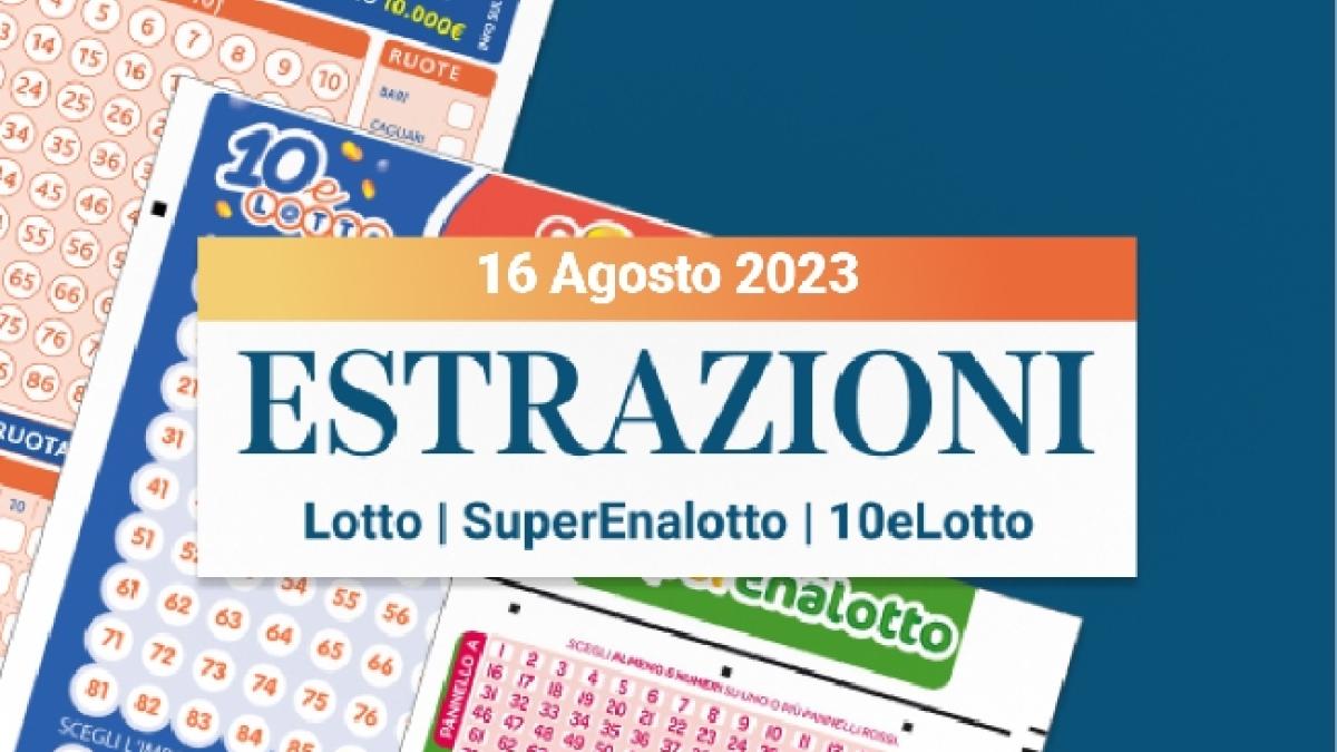 Estrazioni Lotto, SuperEnalotto E 10eLotto Serale Di Mercoledì 16 ...