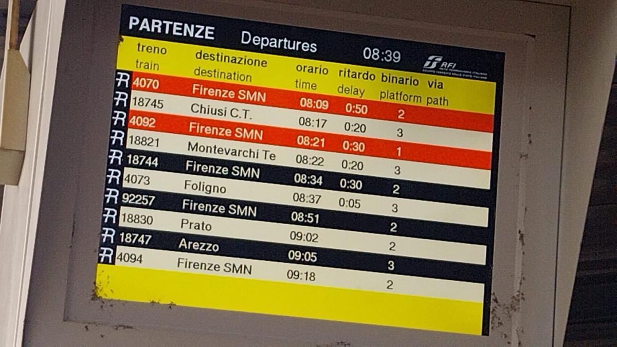 Arezzo l ira dei pendolari per i treni in tilt Intoppi ogni