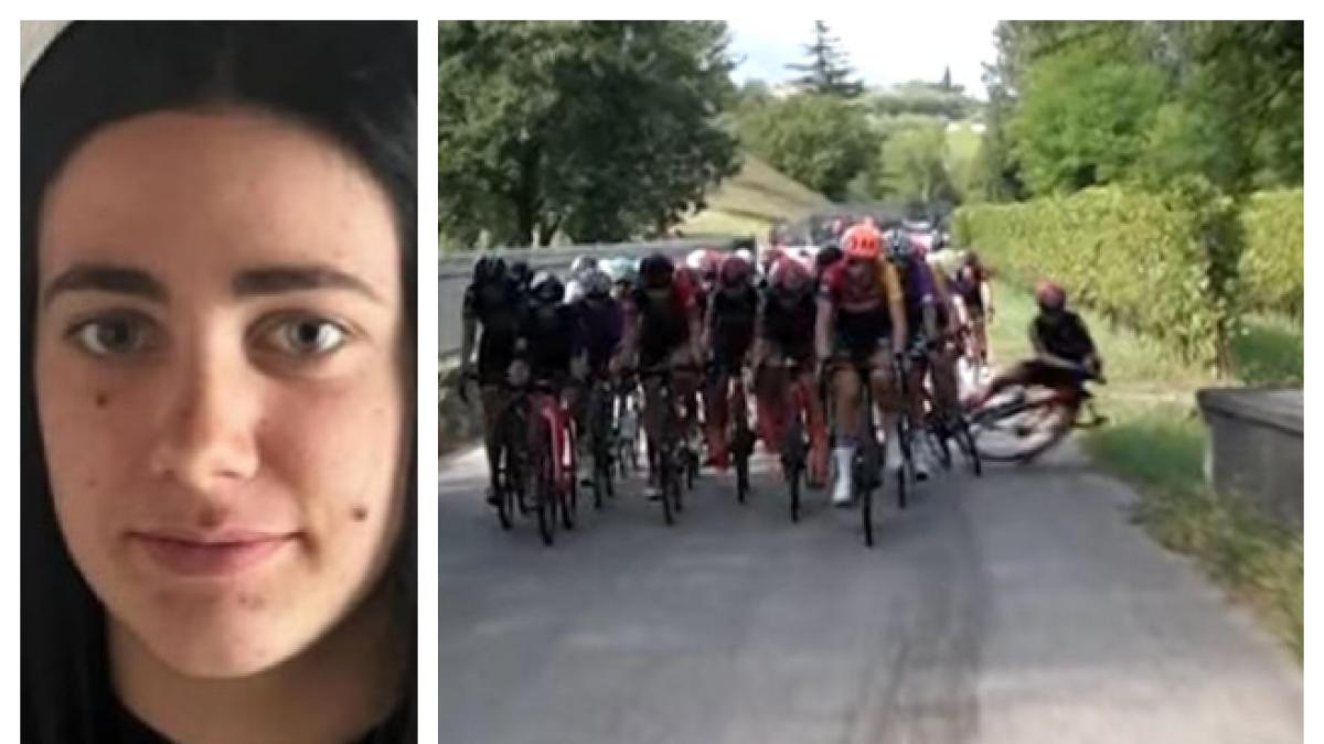 Treviso, cyklisten Alice Tonioli (19 år) kraschade sin cykel i väggen under loppet: ”Hon lades in på sjukhus i allvarligt tillstånd.”