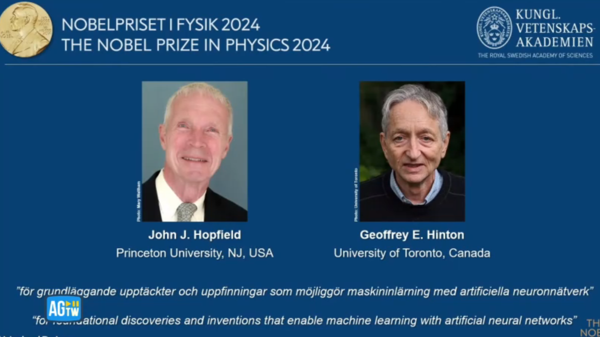 The 2024 Nobel Prize in Physics goes to John J. Hopfield and Geoffrey E