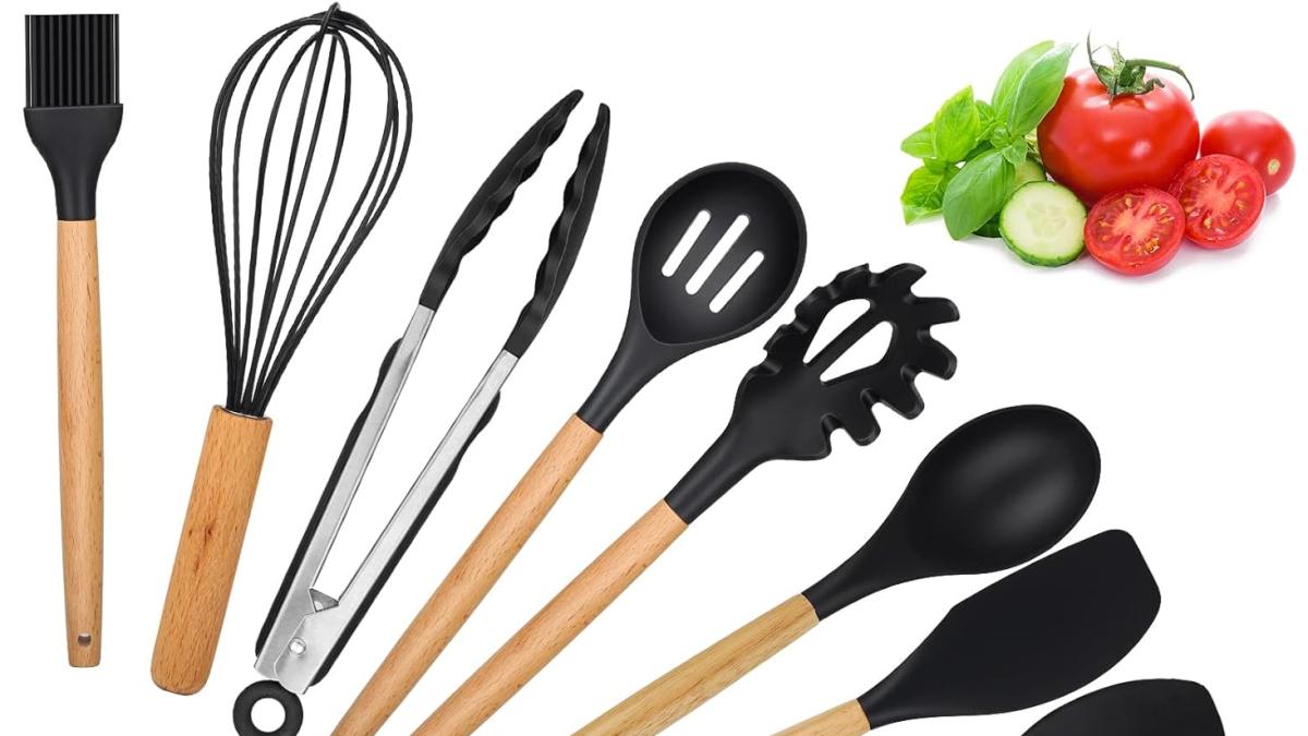 Utensili da cucina in silicone, durevoli e sicuri per la salute