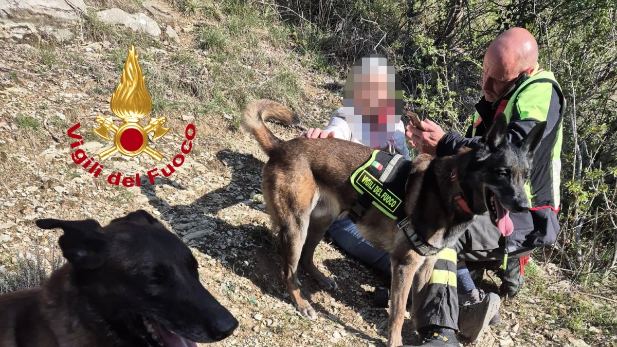 Dispersa nei boschi sopra Sesto Fiorentino, salvata con i droni, l'elicottero e il reparto cinofilo di carabinieri e vigili del fuoco