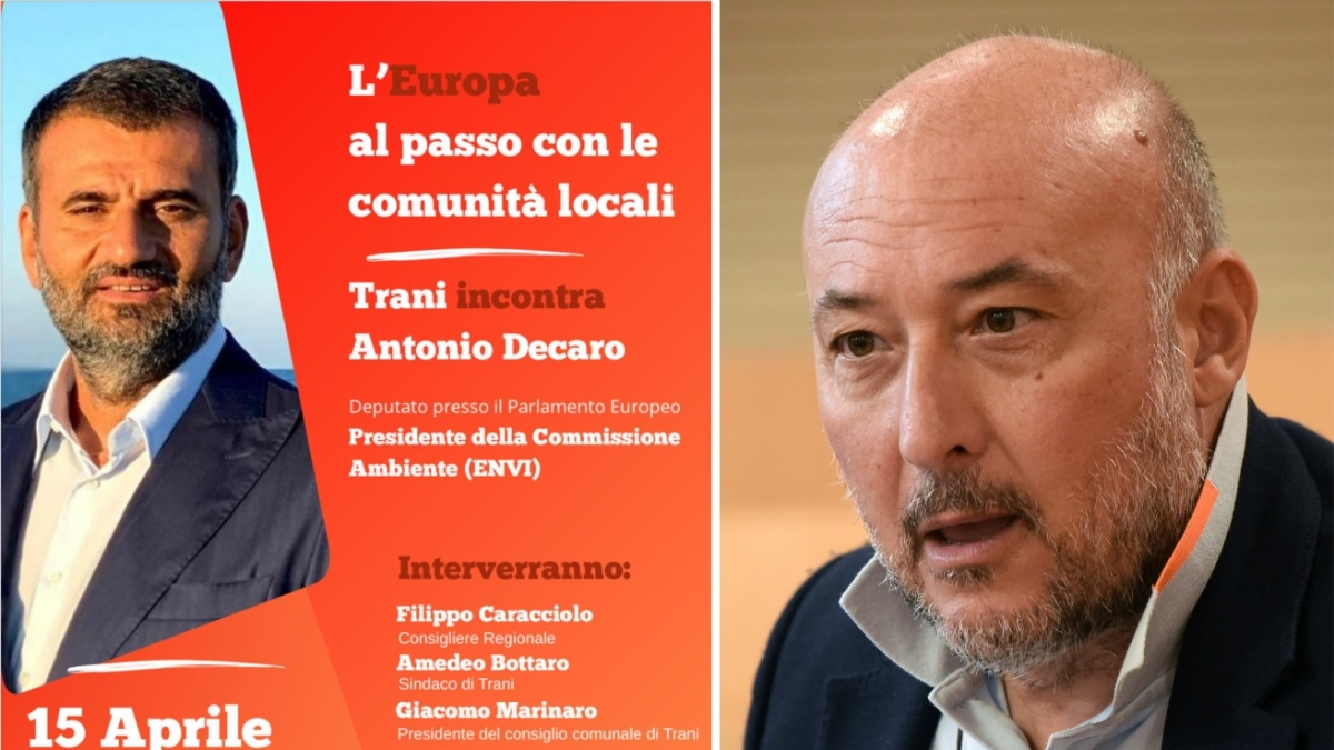 Filippo Caracciolo, dopo il bando di AdP vinto dalla moglie il consigliere dem a convegno a Trani con Antonio Decaro