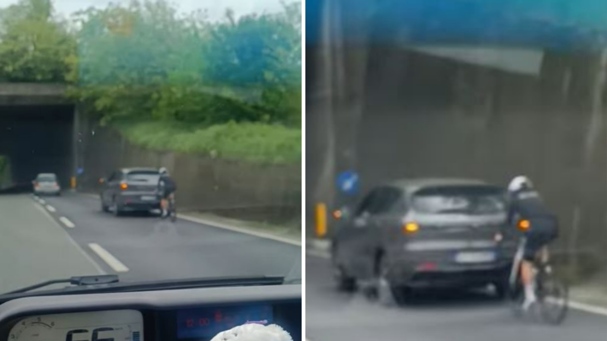 Con la bici da corsa in FiPiLi: folle (e rischioso) allenamento sulla superstrada