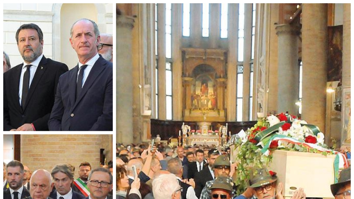 Treviso, i leader, i ministri, i cittadini al funerale di Gentilini: «Era vicino a tutti noi»