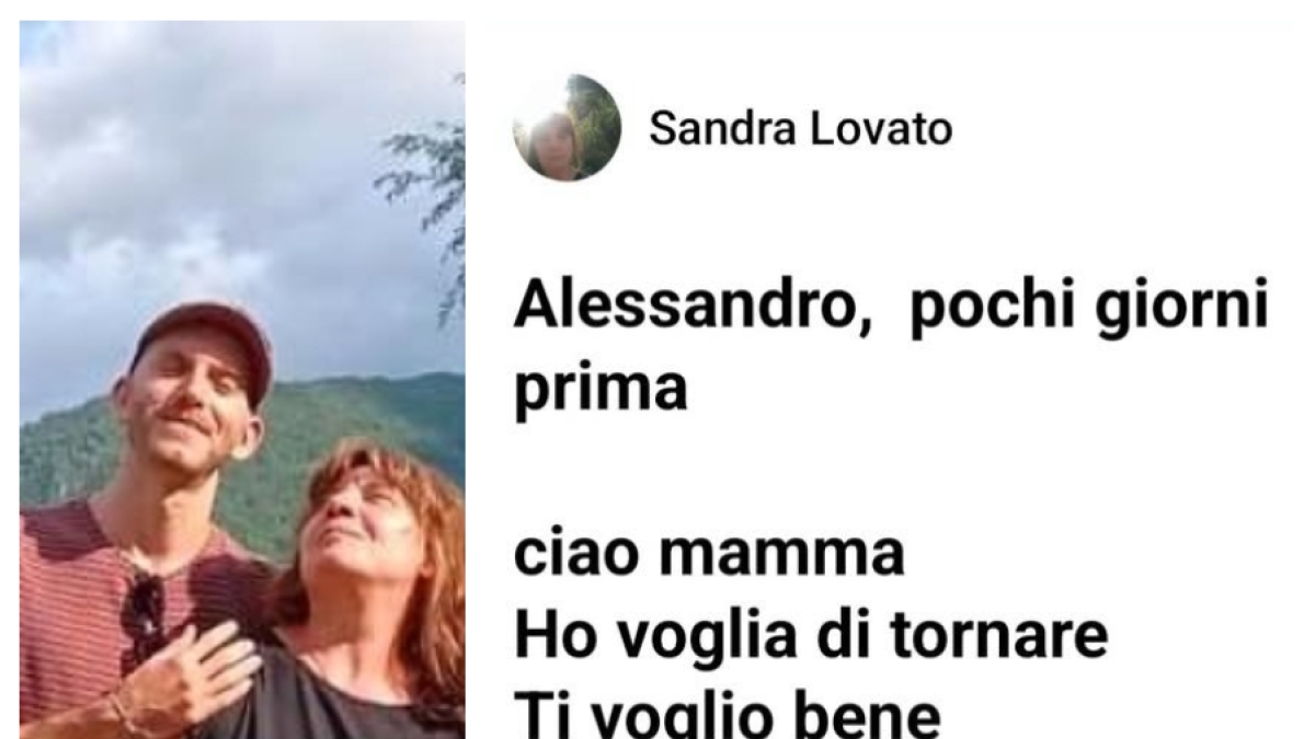 «Ho voglia di tornare. Ti voglio tanto bene»: l «Ho voglia di tornare. Ti voglio tanto bene»: l
