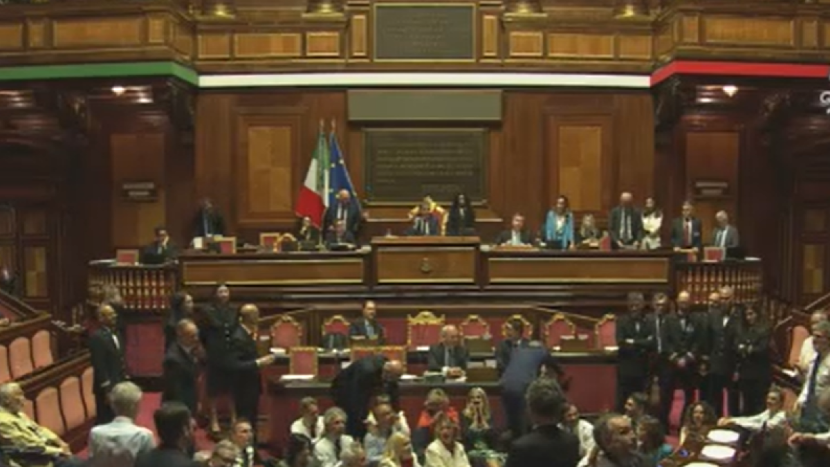 dl sicurezza al voto finale senatori si siedono per terra per protesta seduta sospesa 