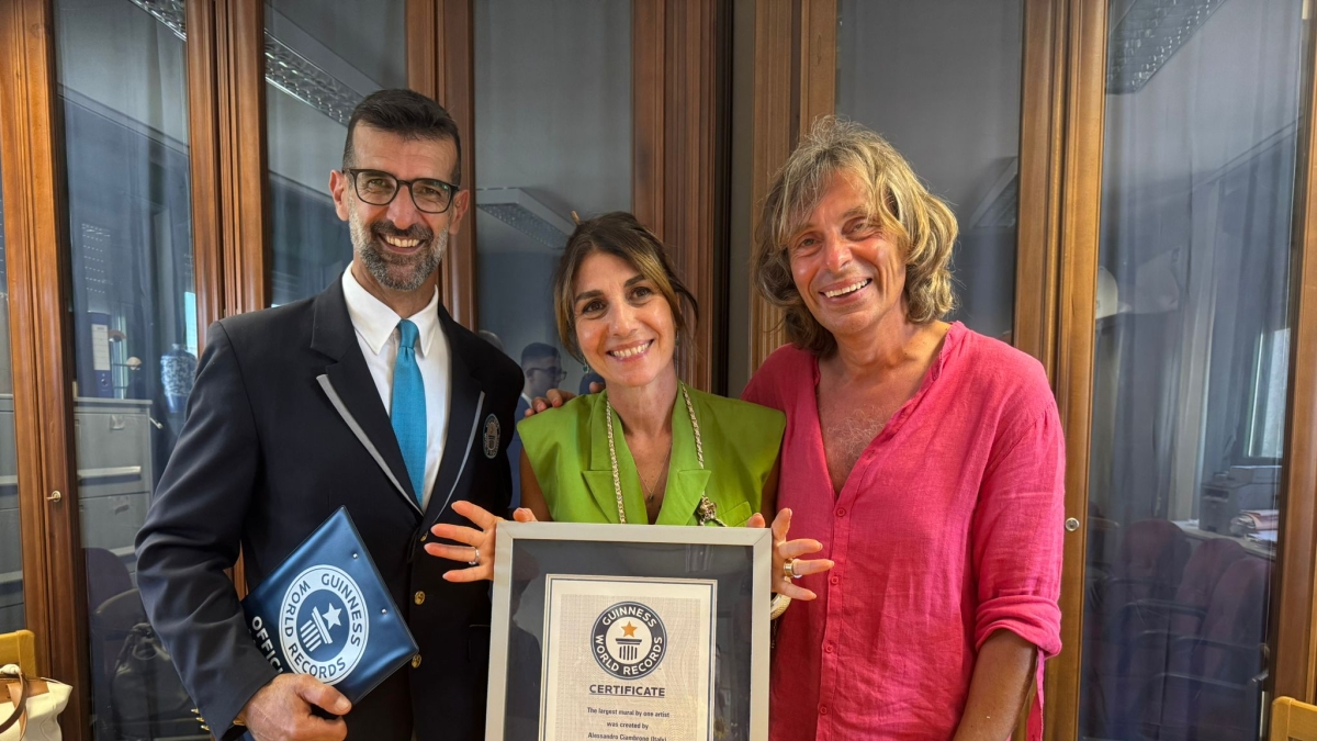 Alessandro Ciambrone entra nel Guinness: suo il murale più grande al mondo