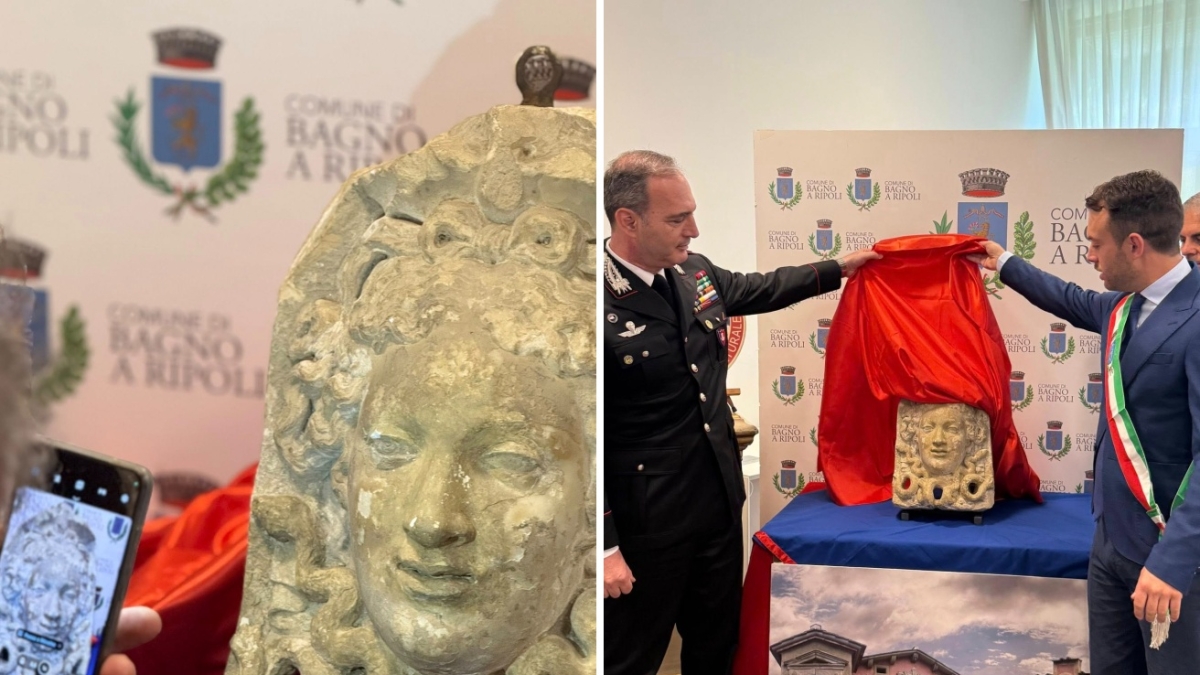 Bagno a Ripoli, la Testa di Medusa del Giambologna torna a casa dopo oltre un secolo