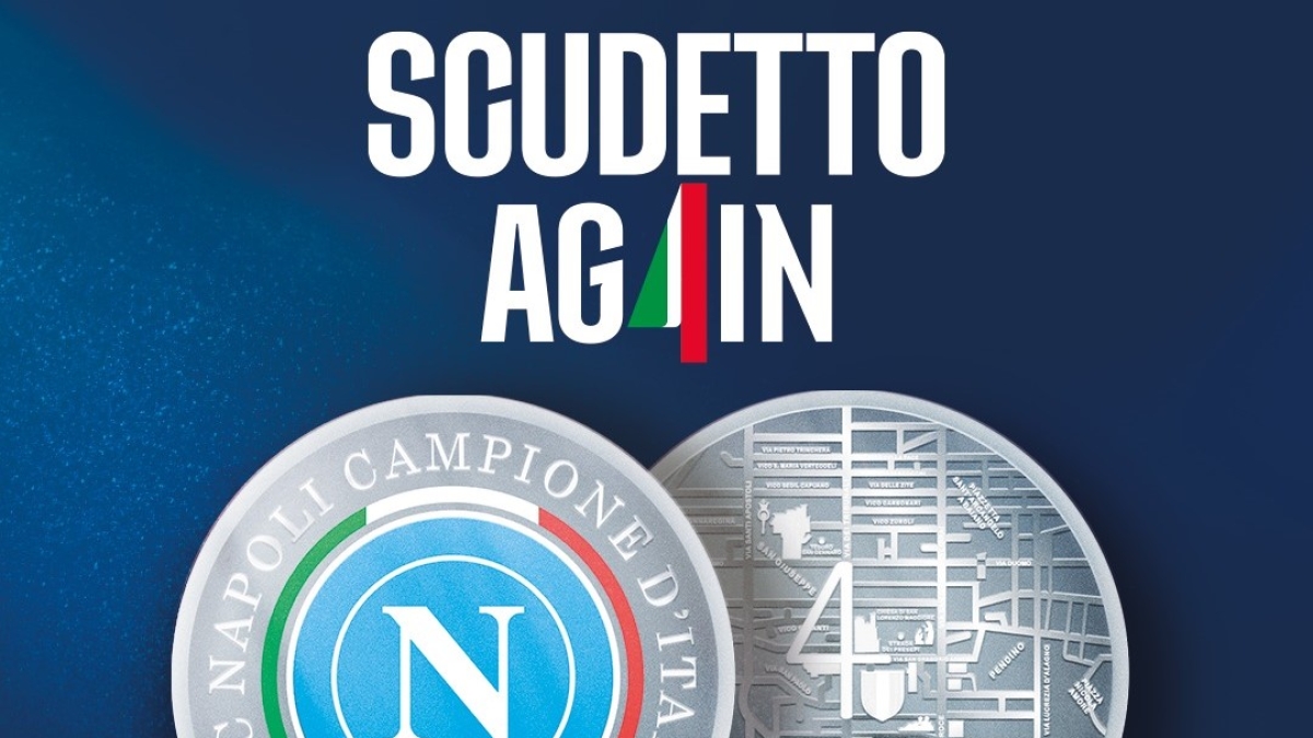 Napoli campione d'Italia, la Zecca dello Stato celebra il quarto scudetto con una medaglia