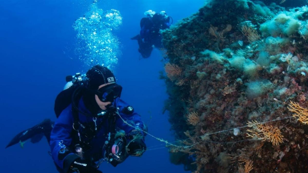 Argentario, trovata dai sub una maxi rete da pesca: in sei anni nei fondali toscani recuperti 1.400 metri