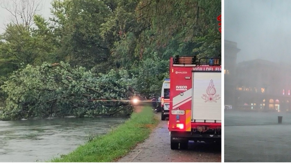 Bombe d’acqua, alberi crollati: un morto e 3 feriti in Lombardia. Alta velocità in tilt per un fulmine| Per 30 minuti Milano paralizzata