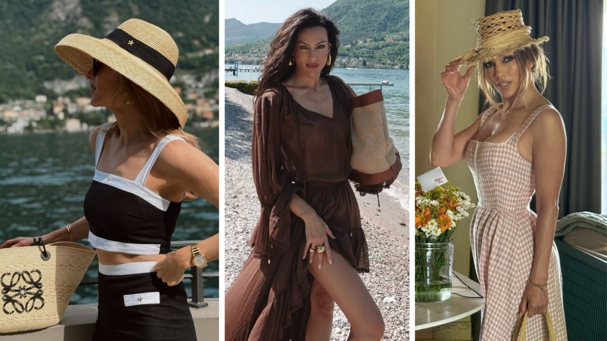 Rafia, il fil rouge dei look estivi. Dalle borse ai sandali e ai cappelli: come la portano le star