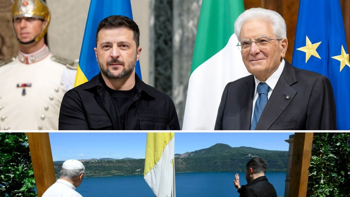 Mattarella, mano a Zelensky: "Presto i negoziati per la Ue. Nostra posizione è ferma" | Il Papa apre a colloqui di pace in Vaticano Mattarella, mano a Zelensky: "Presto i negoziati per la Ue. Nostra posizione è ferma" | Il Papa apre a colloqui di pace in Vaticano