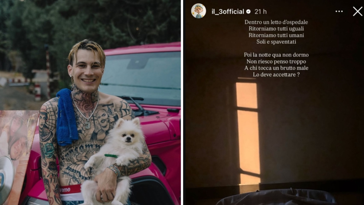 Il Tre pubblica una foto dall'ospedale e il messaggio allarma i fan. «A chi tocca un brutto male, lo deve accettare?»