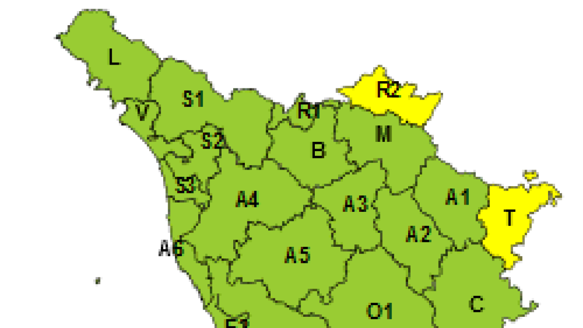 Maltempo in Toscana, allerta gialla prorogata fino a martedì 29 luglio