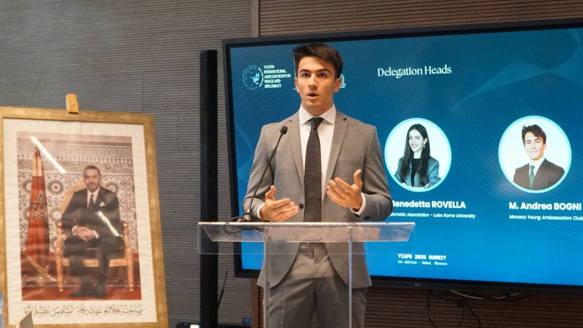 Andrea Bogni, il 23enne di Varese al summit di giovani diplomatici a Rabat: «Un hub per studiare le strategie di cooperazione»