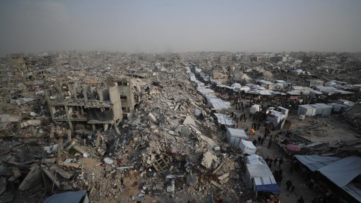le immagini aeree di gaza terra martoriata le cartoline della morte i media netanyahu convoca il gabinetto di sicurezza per domani