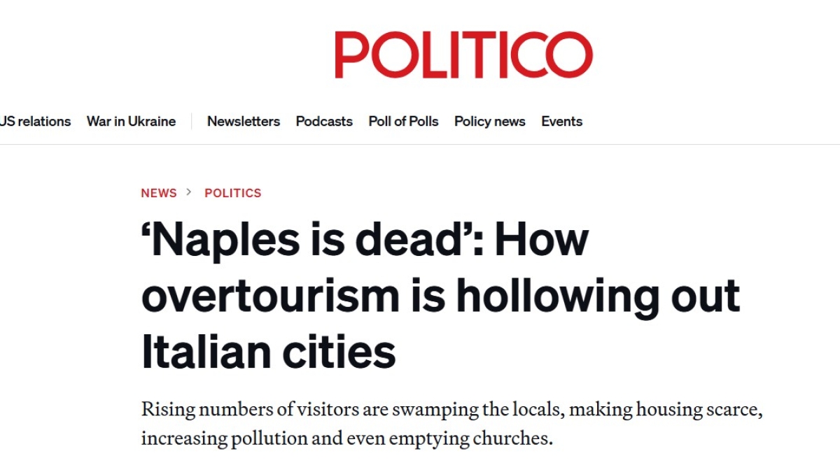 «Napoli è morta per l'overtourism», l'atto d'accusa della rivista Usa "Politico". Ma albergatori e commercianti: «Falso, facciamo concorrenza alle grandi capitali europee»