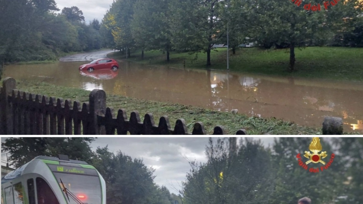 Maltempo in Lombardia, treno rischia il deragliamento a pochi metri dalla voragine. I Vigili del fuoco lo fermano in tempo