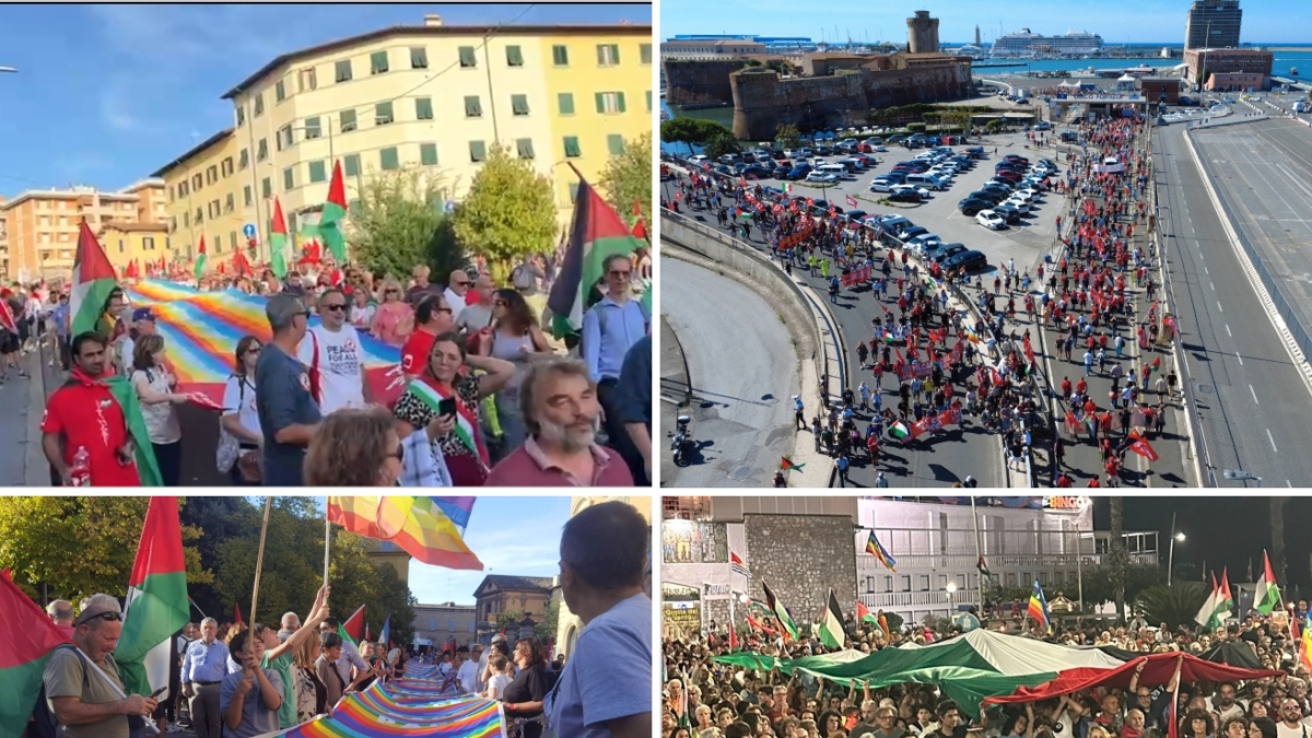 La Toscana per Gaza, manifestazioni a Firenze, Livorno, Siena e in Versilia: fiumi di persone per la pace inondano le strade