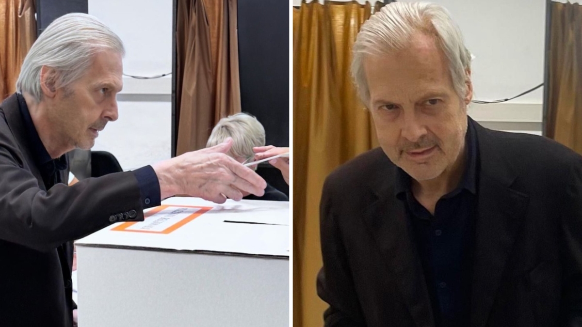 vittorio sgarbi al voto nelle marche le prime foto dopo la depressione e il ricovero