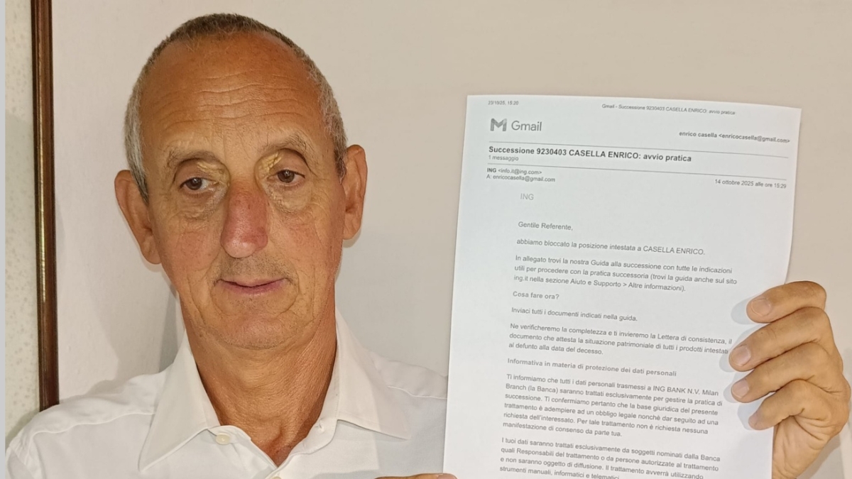 Secondo l'Inps è morto e per riavere i soldi della pensione gli prosciuga il conto corrente: l'incredibile storia di Enrico Casella