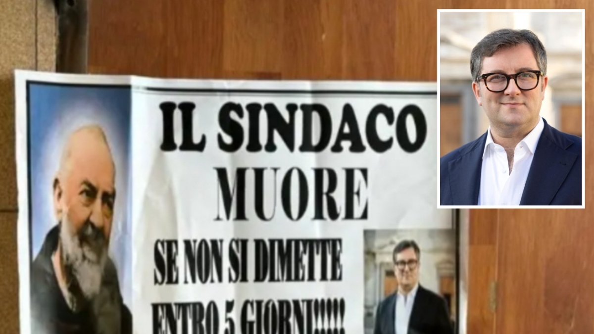 «Il sindaco muore se non si dimette entro 5 giorni»: San Giuseppe Vesuviano, manifesto funebre contro Michele Sepe