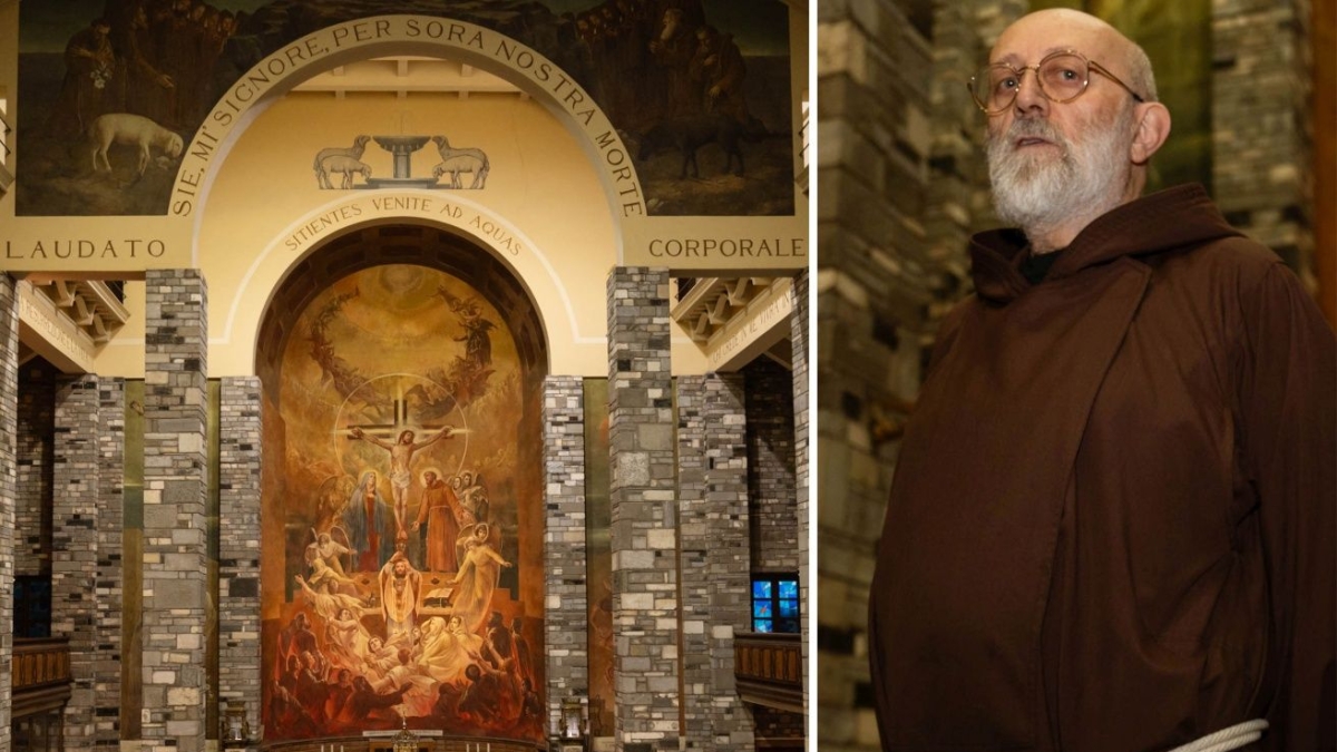 Milano, dentro la chiesa di Musocco: pareti e colonne ricoperte da lapidi, gli scalpellini lavorarono 7 anni senza sosta per limare 400 mila blocchi di marmo