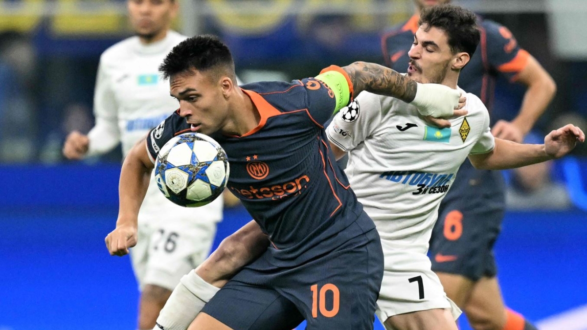 Inter Kairat di Champions League: duro intervento su Lautaro, primo giallo | Diretta 0 0